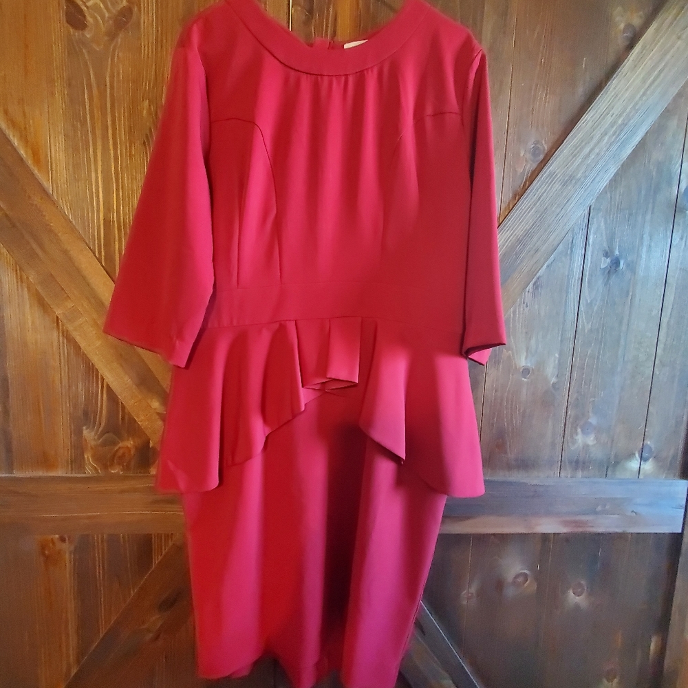 Red Peplum Dress
